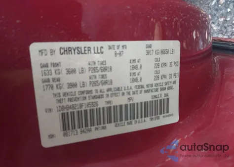 2008 Dodge Durango Slt из США, поврежденный, VIN 1D8HB48218F105926